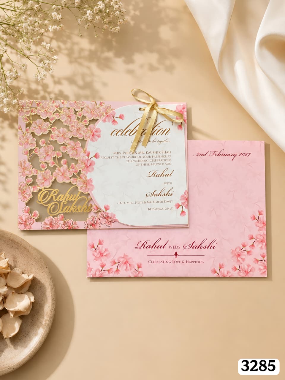 Laser-Cut Floral & Ribbon Suite