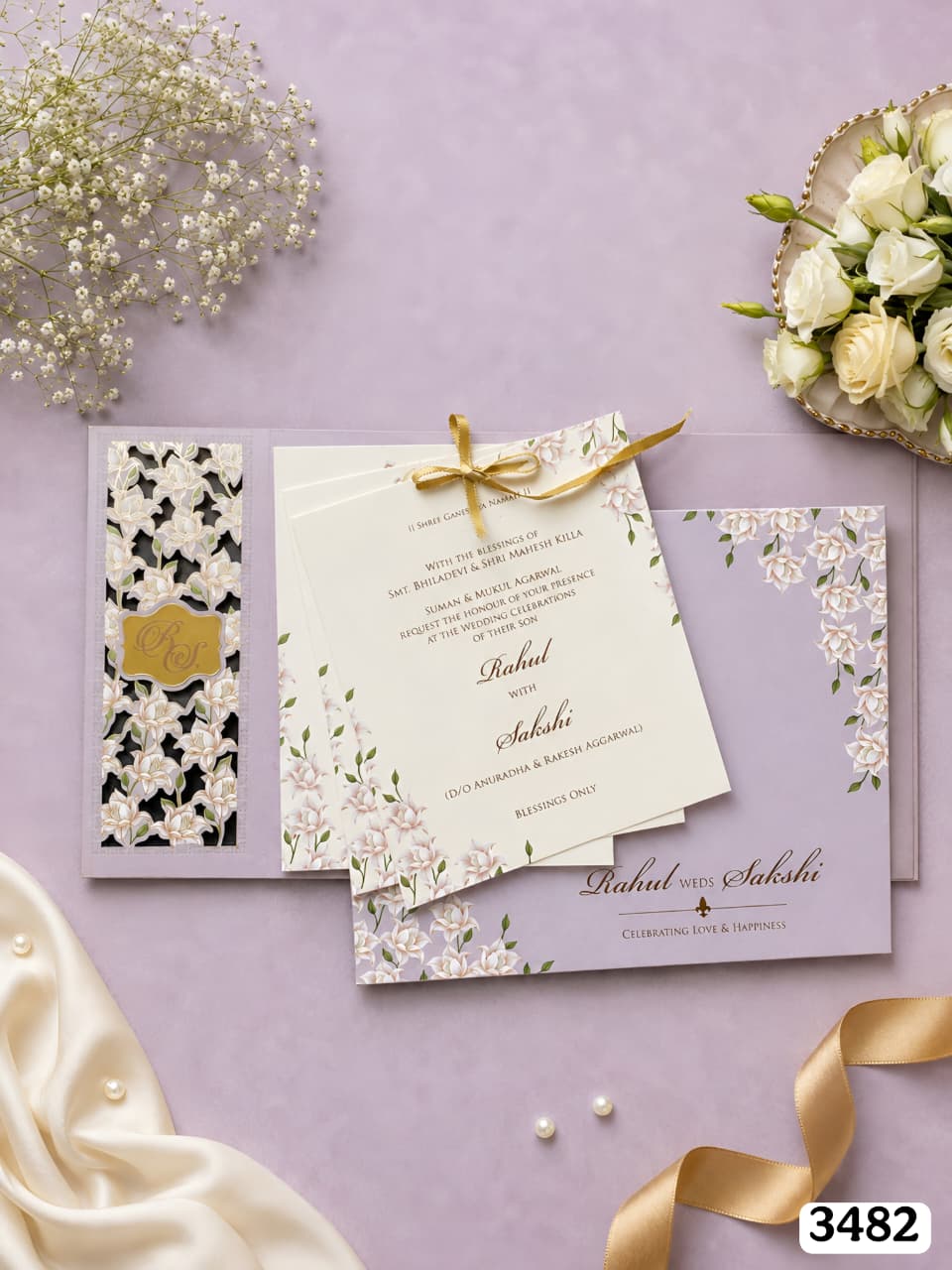 Lavender Floral Laser-Cut Suite