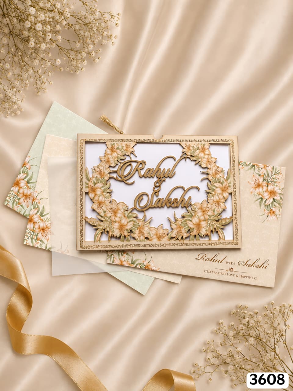 Floral Wreath Laser-Cut Frame Suite