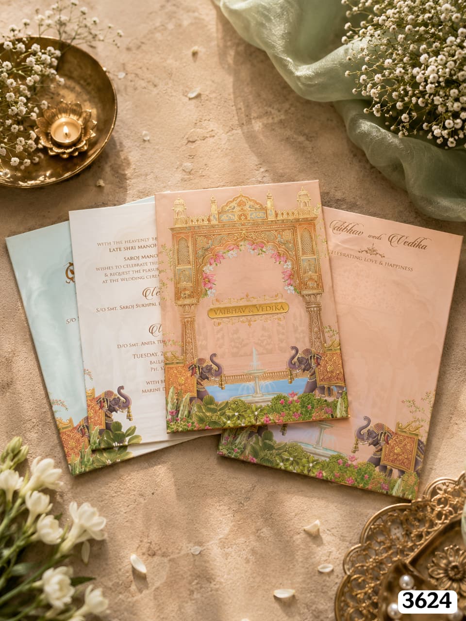 VF3624  Royal Elephant Archway Peach Suite