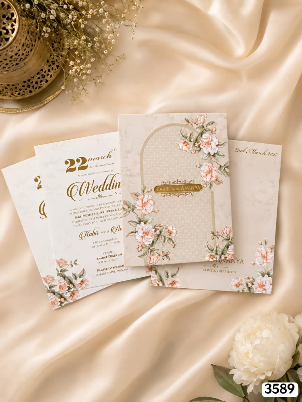 VF3589 Cream Floral Archway Suite