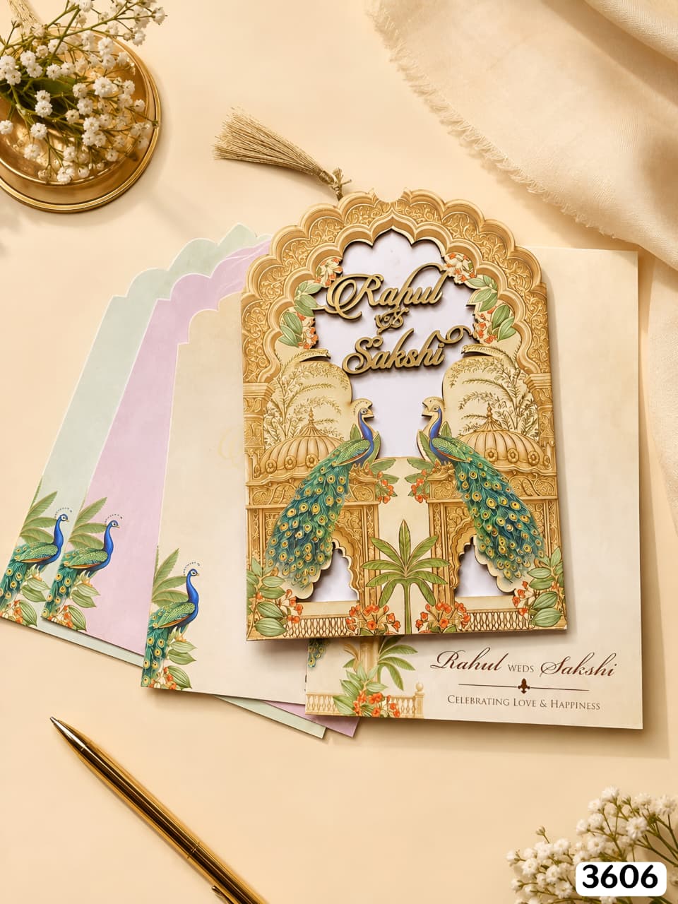 VF3606 Gold Archway Peacock Cutout Suite