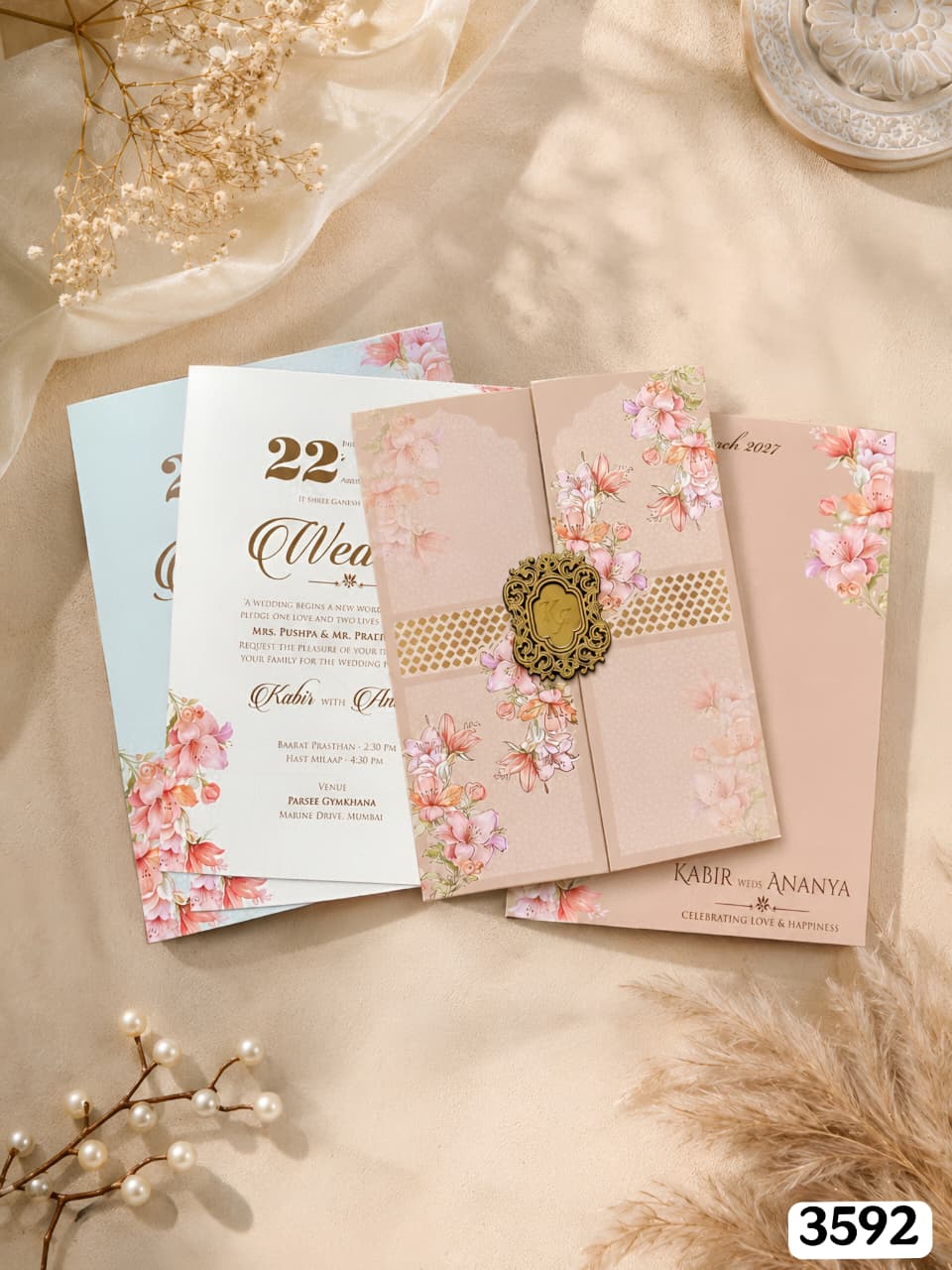 VF3592 Peach Blossom Gatefold Medallion Suite